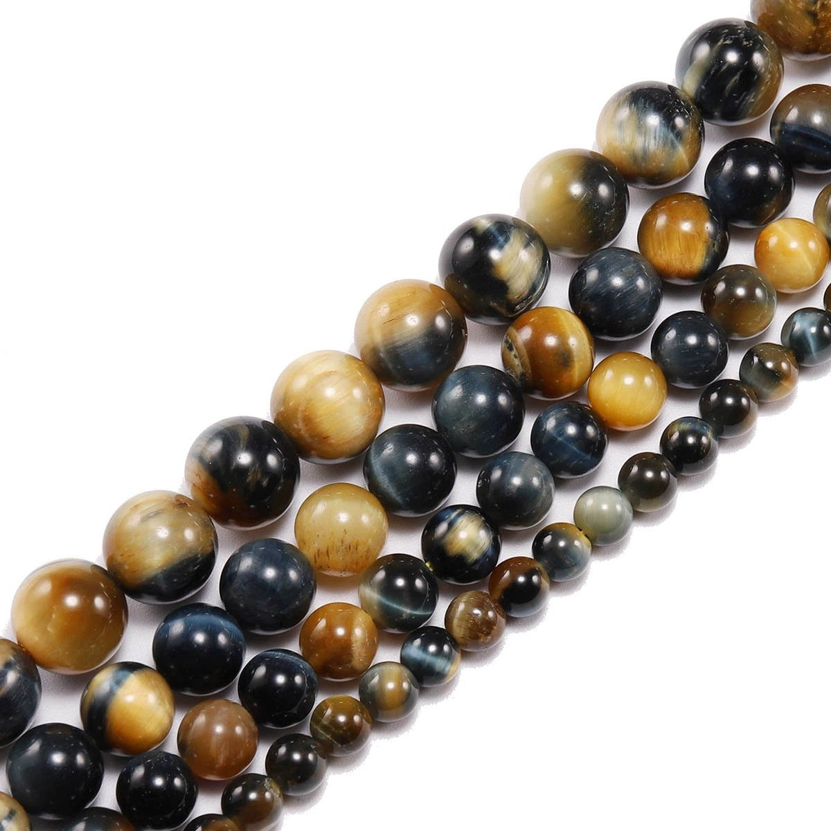Malahill gemstone beads for jewelry making, sold per bag 5 strands inside, Grey Tiger's Eye beads