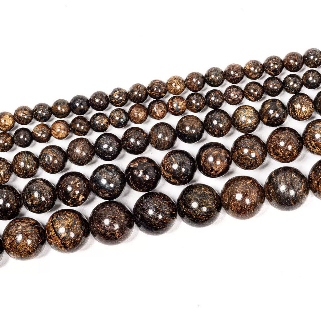 Malahill gemstone beads for jewelry making, sold per bag 5 strands inside, Bronzite beads