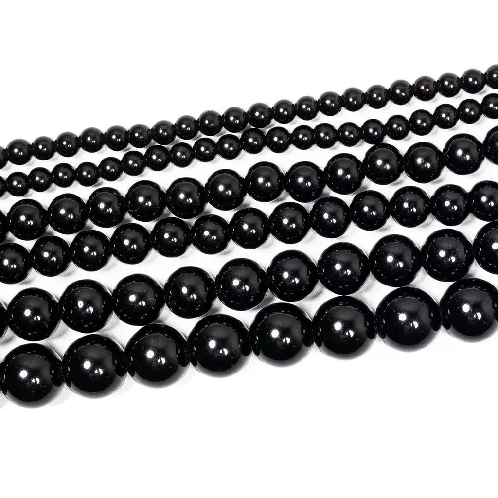 Malahill gemstone beads for jewelry making, sold per bag 5 strands inside, Black Obsidian beads