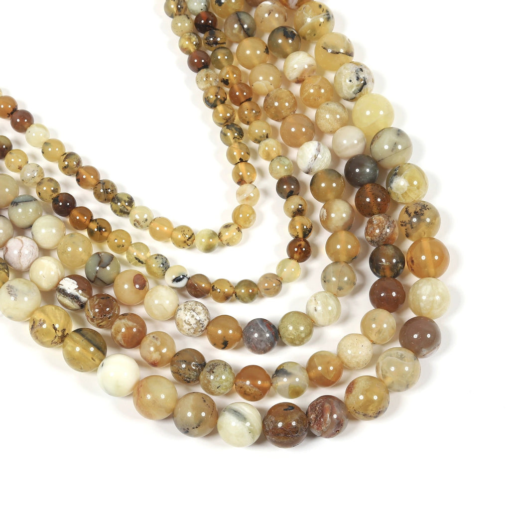 Malahill gemstone beads for jewelry making, sold per bag 5 strands inside, Yellow Opal beads