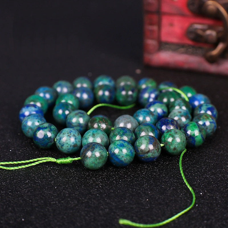 Malahill gemstone beads for jewelry making, sold per bag 5 strands inside, Chrysocolla Treated beads