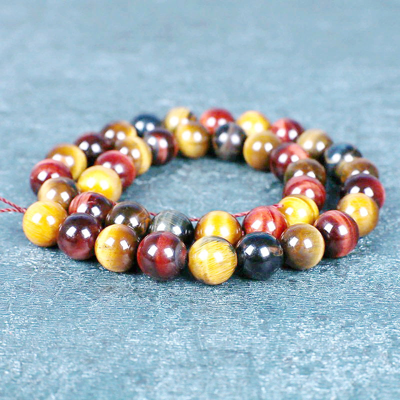 Malahill gemstone beads for jewelry making, sold per bag 5 strands inside, Mix Tiger's Eye beads