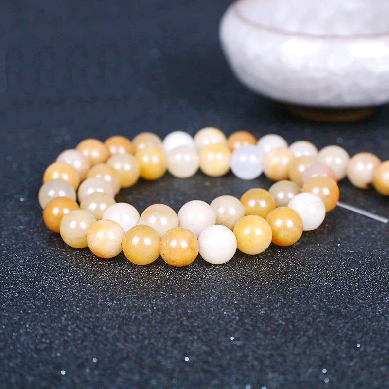 Malahill gemstone beads for jewelry making, sold per bag 5 strands inside, Yellow Aventurine beads