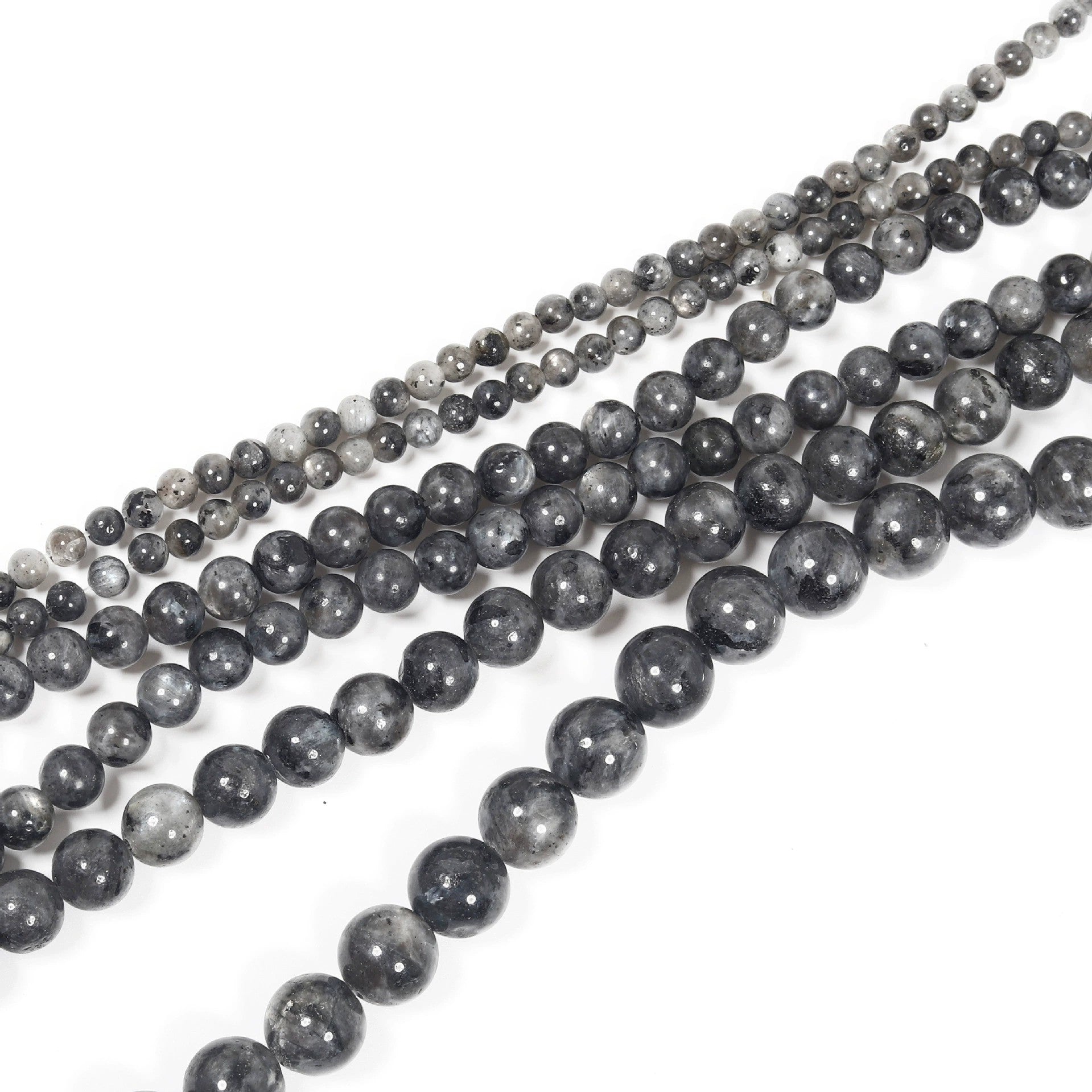 Malahill gemstone beads for jewelry making, sold per bag 5 strands inside, Larvikite beads