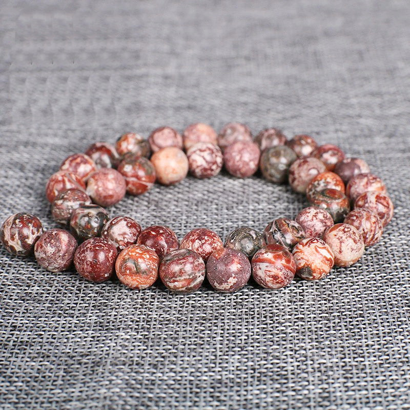 Malahill gemstone beads for jewelry making, sold per bag 5 strands inside, Leopard Skin Jasper beads