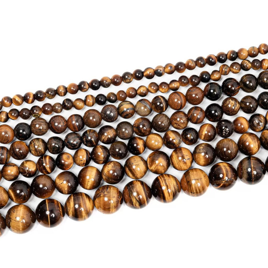 Malahill gemstone beads for jewelry making, sold per bag 5 strands inside, Tiger's Eyes beads