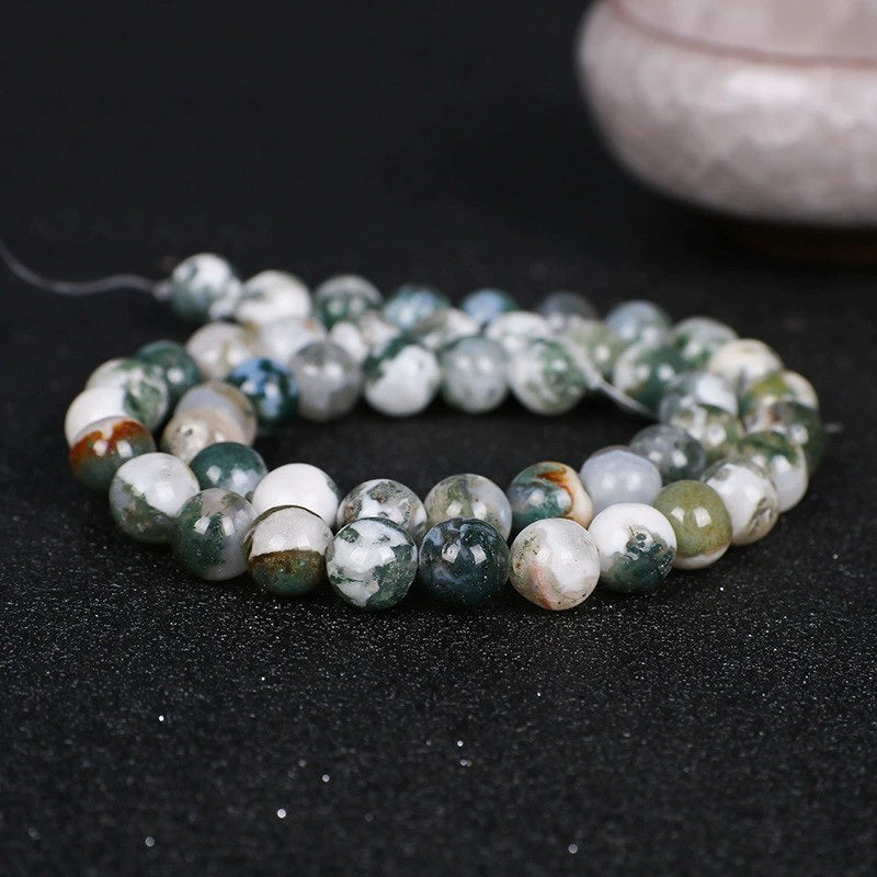 Malahill gemstone beads for jewelry making, sold per bag 5 strands inside, Tree Agate beads
