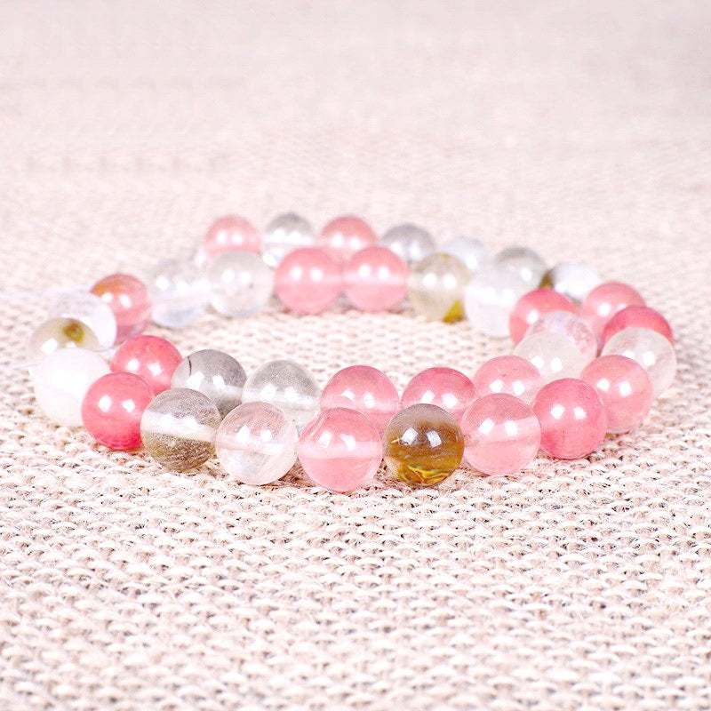 Malahill gemstone beads for jewelry making, sold per bag 5 strands inside, Mix Cherry Quartz Synthetic beads