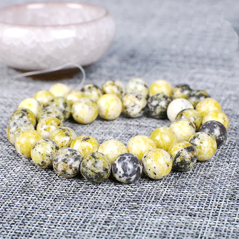 Malahill gemstone beads for jewelry making, sold per bag 5 strands inside, Yellow Turquoise beads