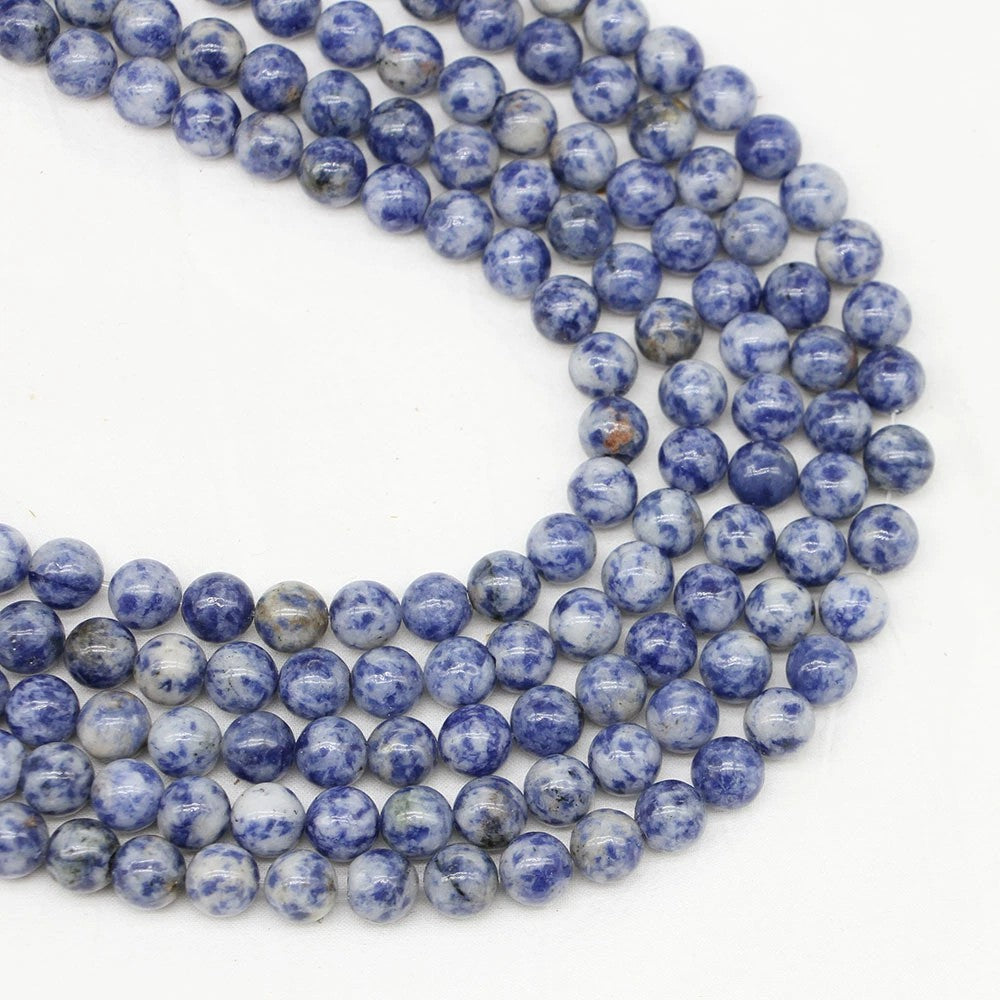 Malahill gemstone beads for jewelry making, sold per bag 5 strands inside, Blue Spot Jasper beads
