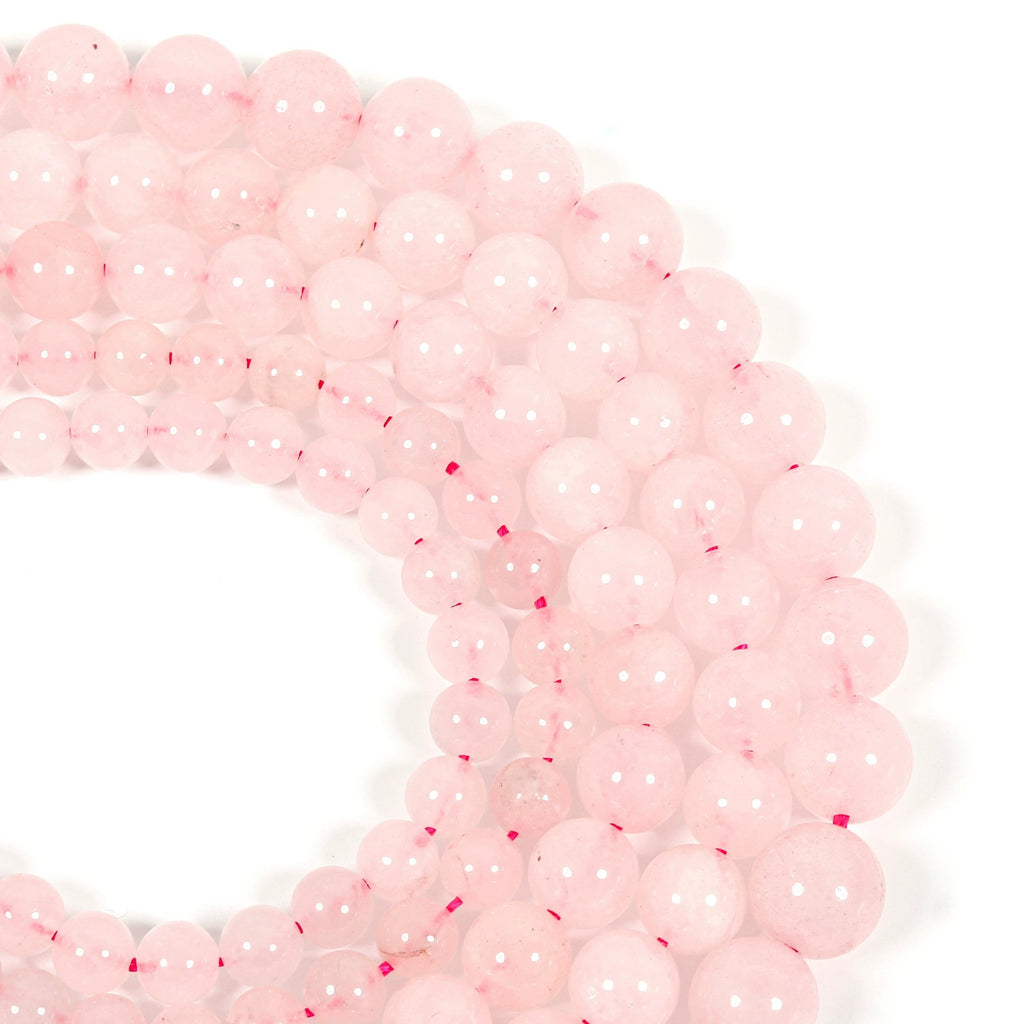Malahill gemstone beads for jewelry making, sold per bag 5 strands inside, Rose Quartz beads