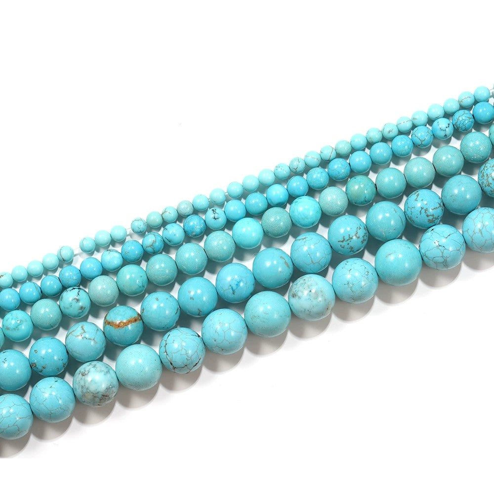 Malahill gemstone beads for jewelry making, sold per bag 5 strands inside, Blue Howlite Turquoise beads