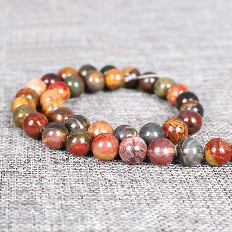 Malahill gemstone beads for jewelry making, sold per bag 5 strands inside, Red Picasso Jasper beads