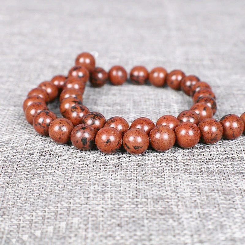 Malahill gemstone beads for jewelry making, sold per bag 5 strands inside, Mahogany Obsidian beads