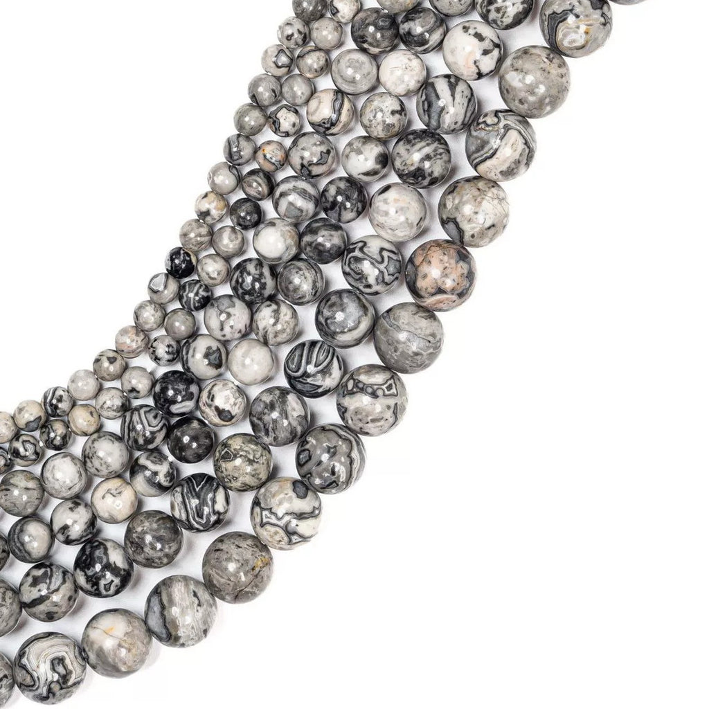 Malahill gemstone beads for jewelry making, sold per bag 5 strands inside, Picture Jade beads