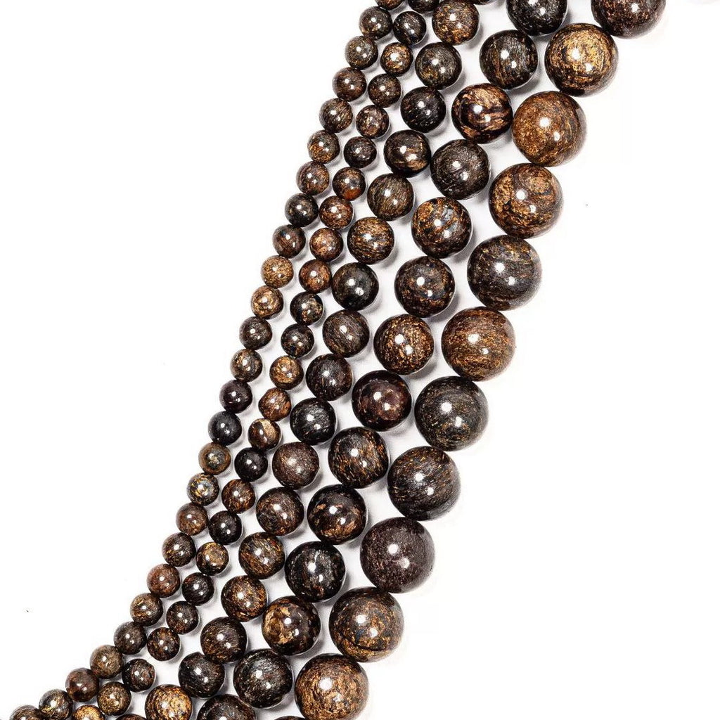 Malahill gemstone beads for jewelry making, sold per bag 5 strands inside, Bronzite beads