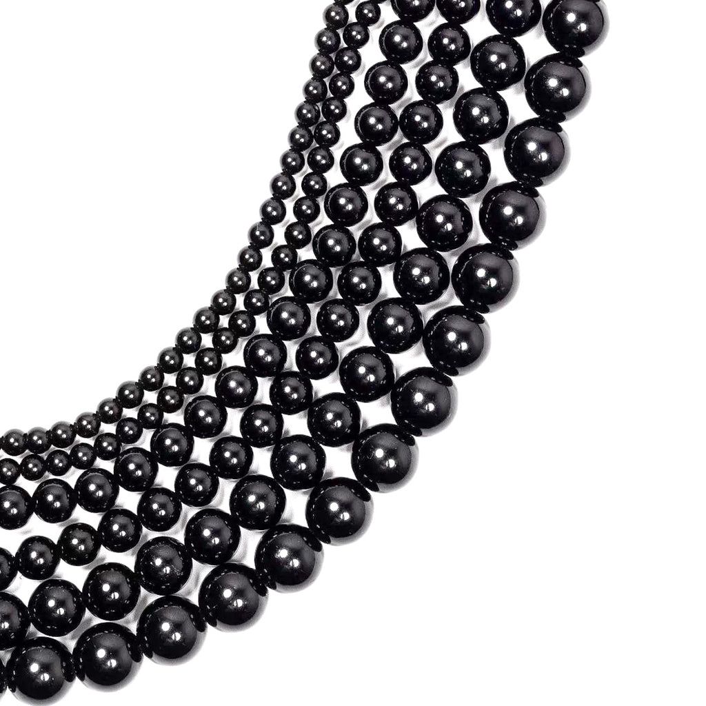 Malahill gemstone beads for jewelry making, sold per bag 5 strands inside, Black Obsidian beads