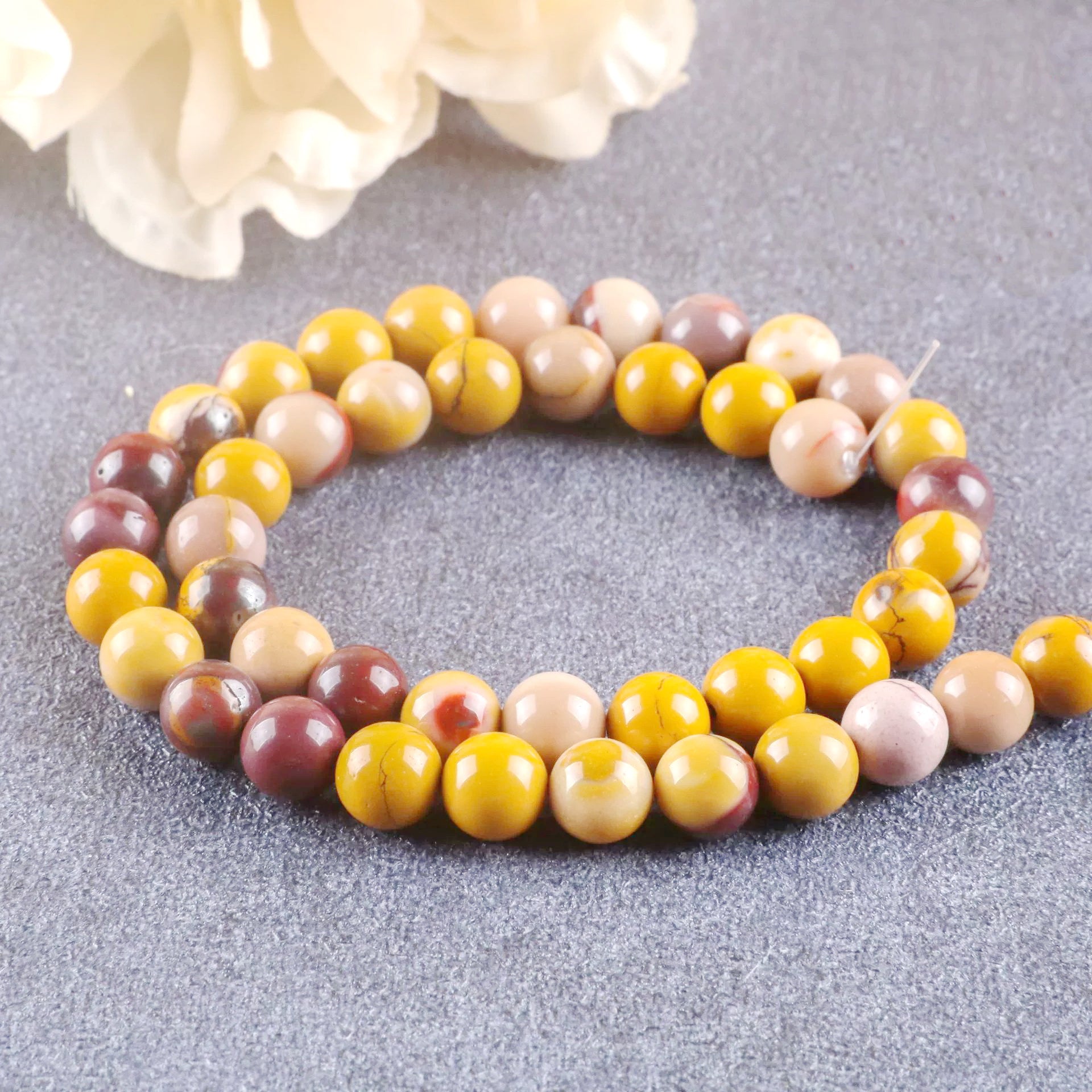 Malahill gemstone beads for jewelry making, sold per bag 5 strands inside, Mookaite beads