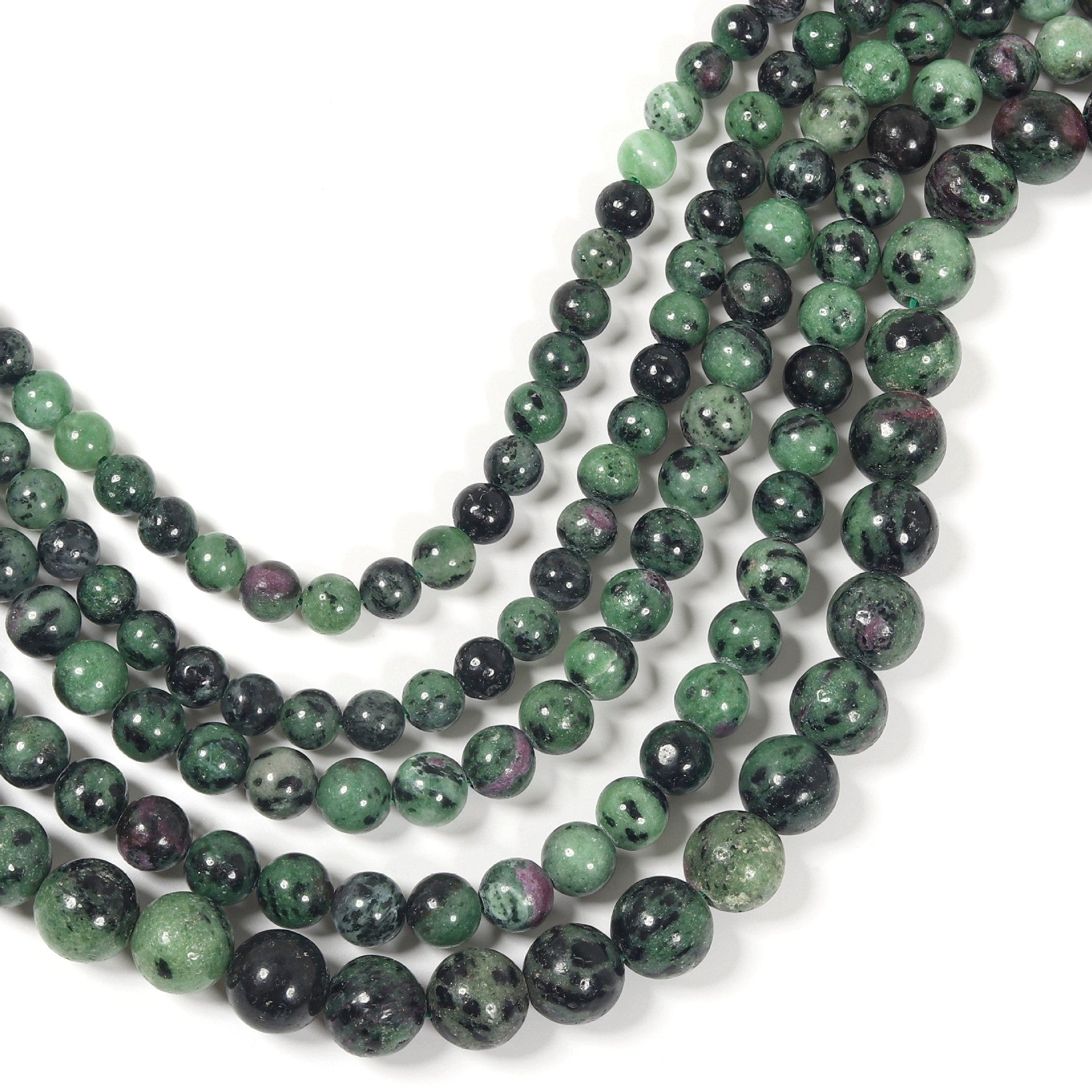 Malahill gemstone beads for jewelry making, sold per bag 5 strands inside, Ruby Zurite beads