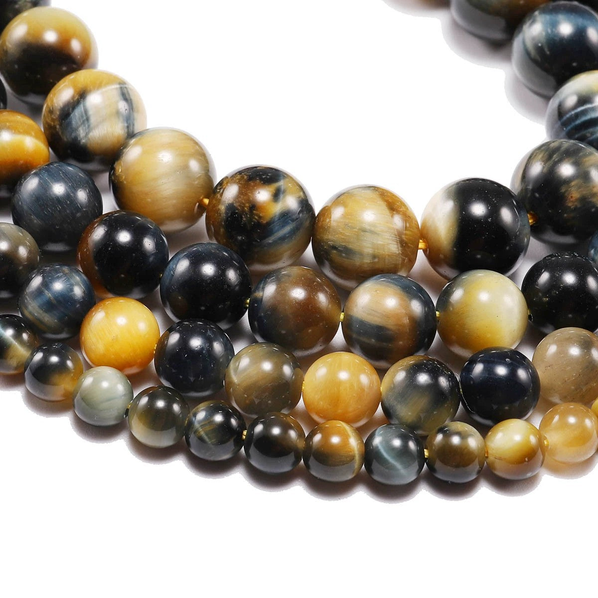 Malahill gemstone beads for jewelry making, sold per bag 5 strands inside, Grey Tiger's Eye beads