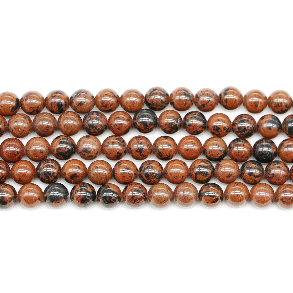 Malahill gemstone beads for jewelry making, sold per bag 5 strands inside, Mahogany Obsidian beads