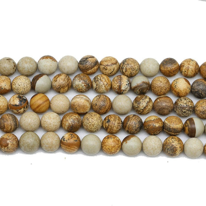 Malahill gemstone beads for jewelry making, sold per bag 5 strands inside, Picture Jasper beads