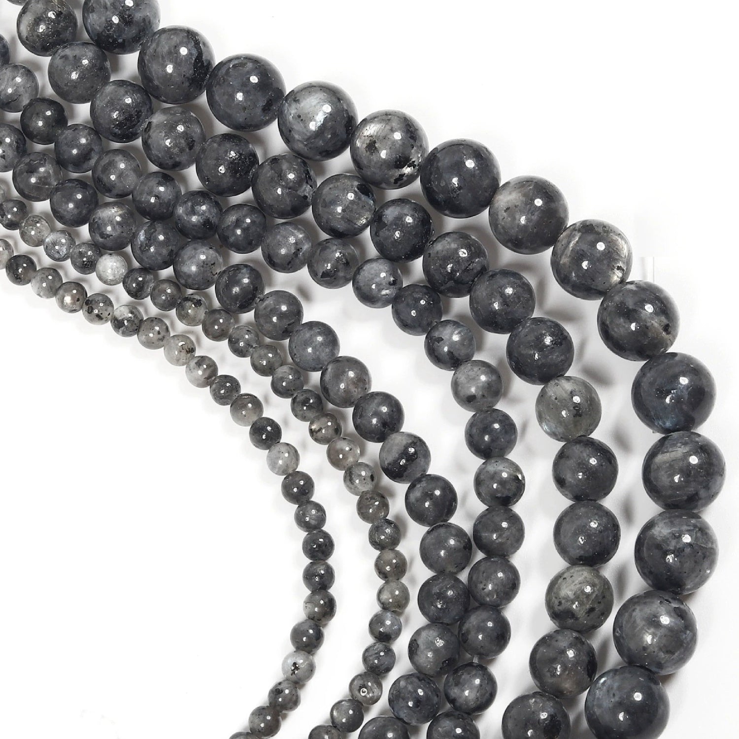 Malahill gemstone beads for jewelry making, sold per bag 5 strands inside, Larvikite beads