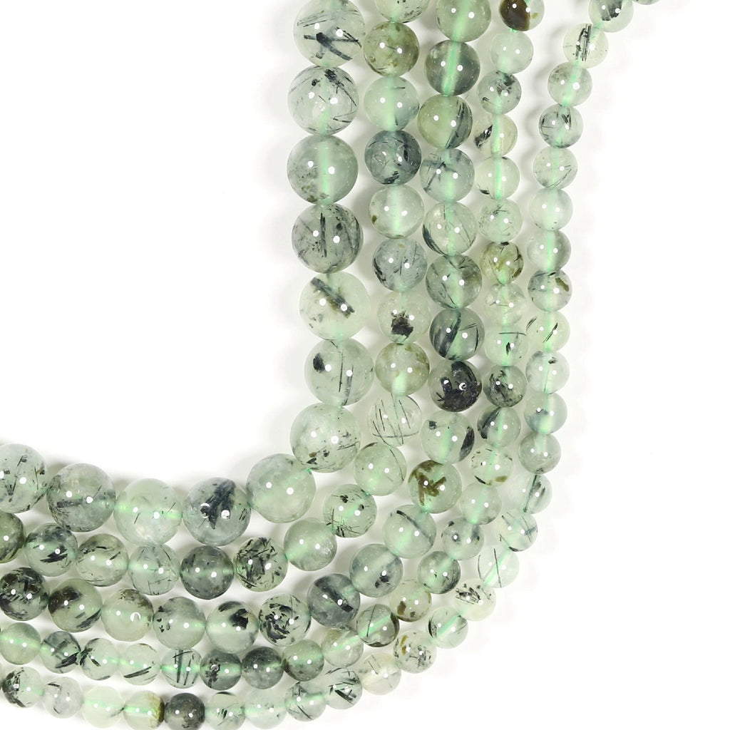 Malahill gemstone beads for jewelry making, sold per bag 5 strands inside, Prehnite A beads