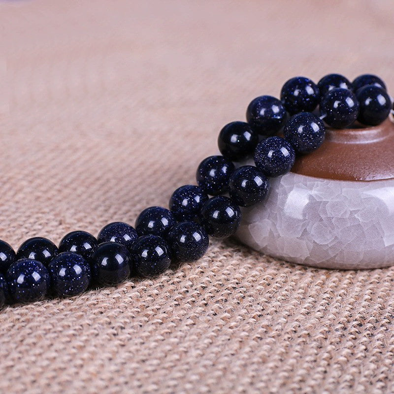 Malahill gemstone beads for jewelry making, sold per bag 5 strands inside, Blue Sand Stone beads