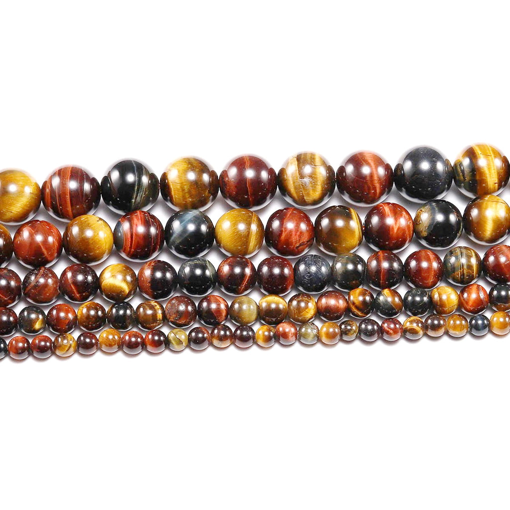 Malahill gemstone beads for jewelry making, sold per bag 5 strands inside, Mix Tiger's Eye beads