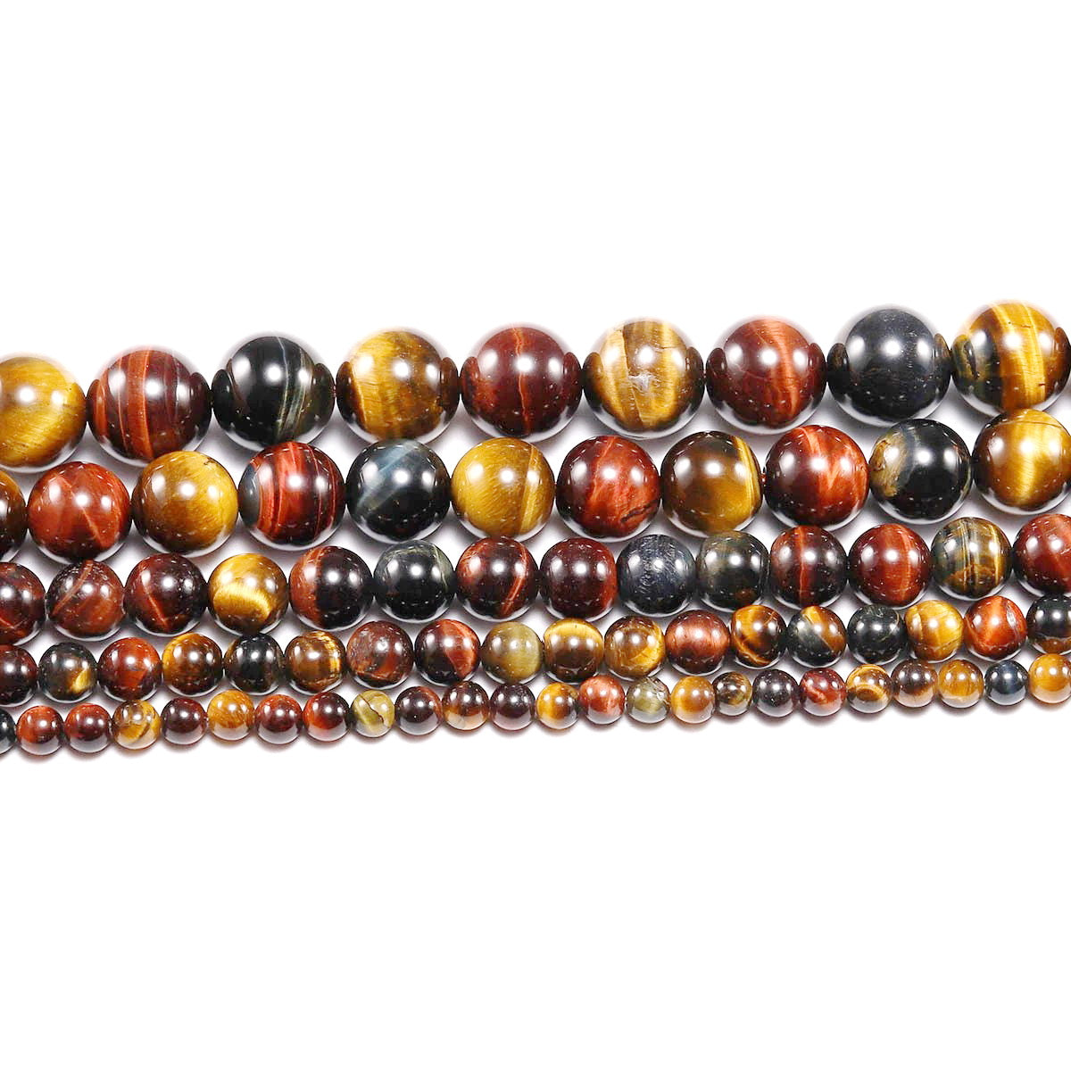 Malahill gemstone beads for jewelry making, sold per bag 5 strands inside, Mix Tiger's Eye beads