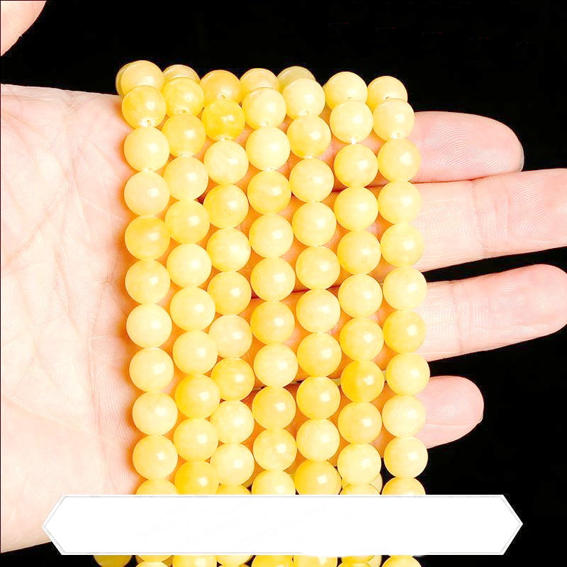 Malahill gemstone beads for jewelry making, sold per bag 5 strands inside, Honey Jade beads