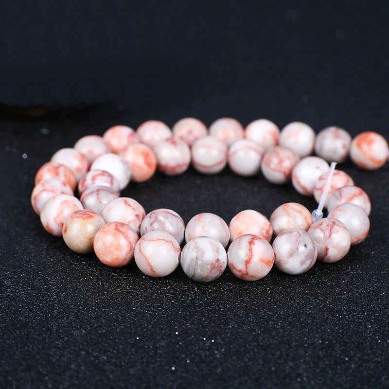 Malahill gemstone beads for jewelry making, sold per bag 5 strands inside, Red Net Jasper beads