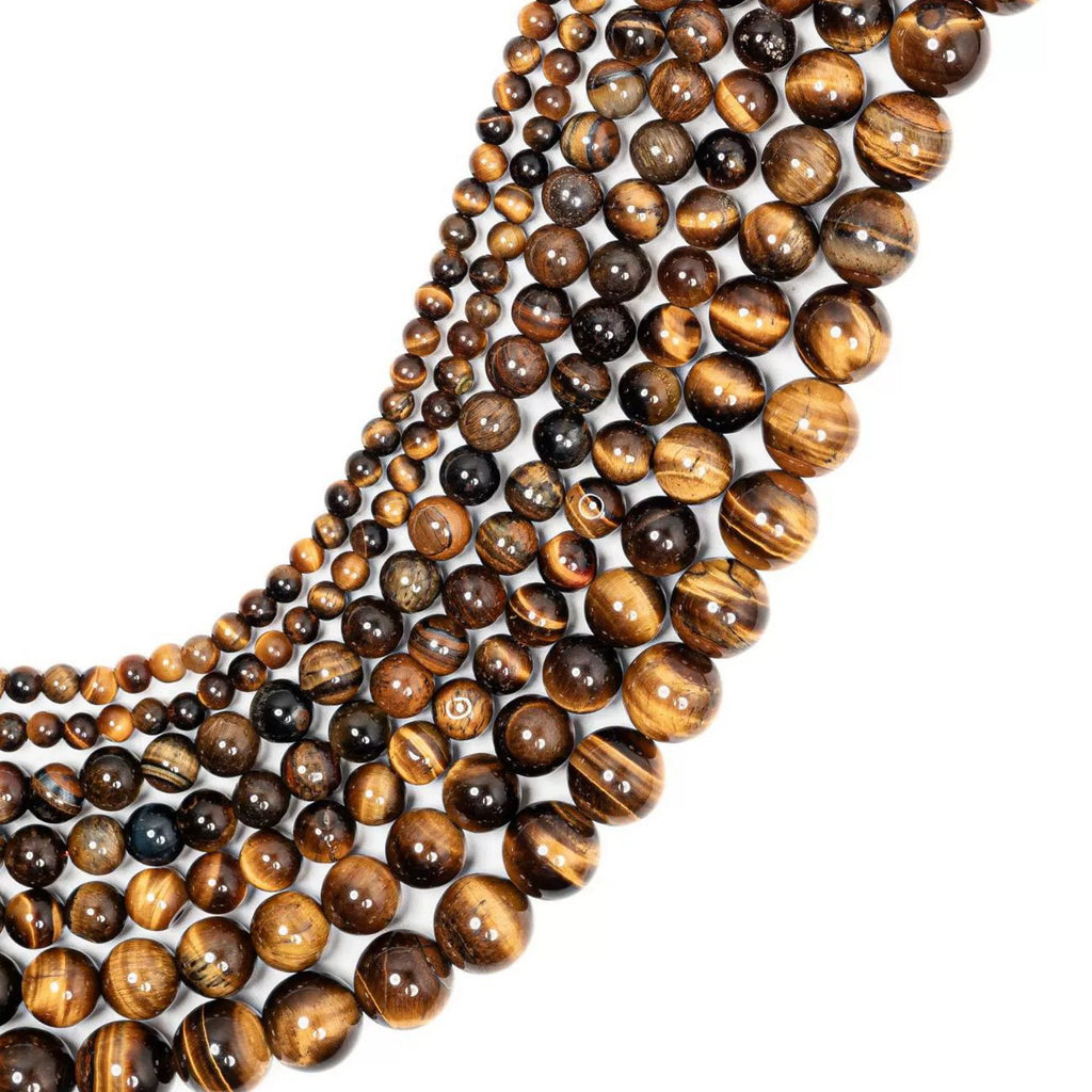 Malahill gemstone beads for jewelry making, sold per bag 5 strands inside, Tiger's Eyes beads