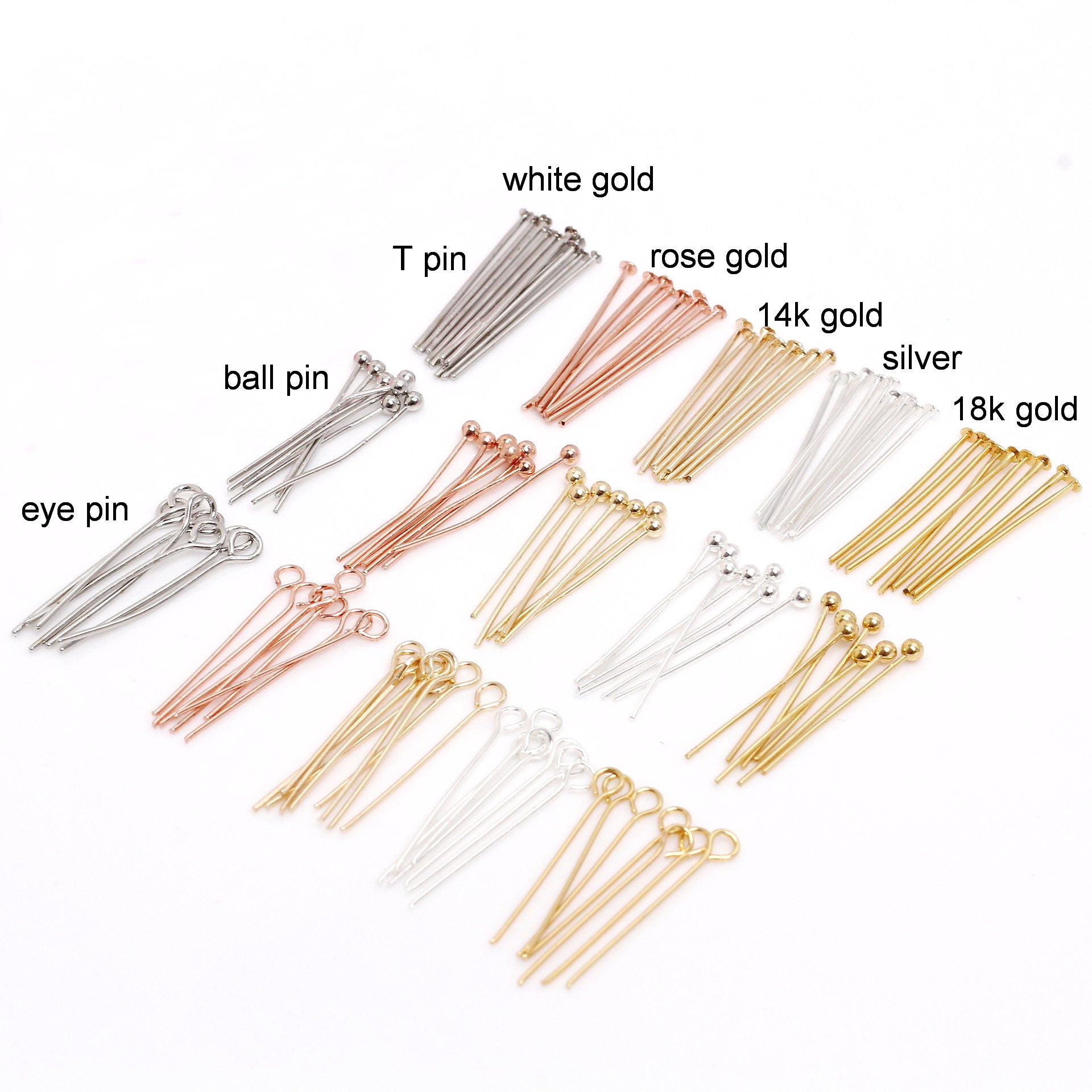 Malahill excellent quality jewelry findings 100pcs head pins for jewelry making