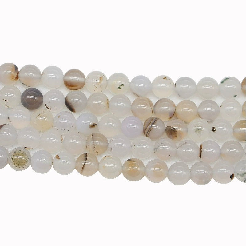 Malahill gemstone beads for jewelry making, sold per bag 5 strands inside, Flower Agate beads