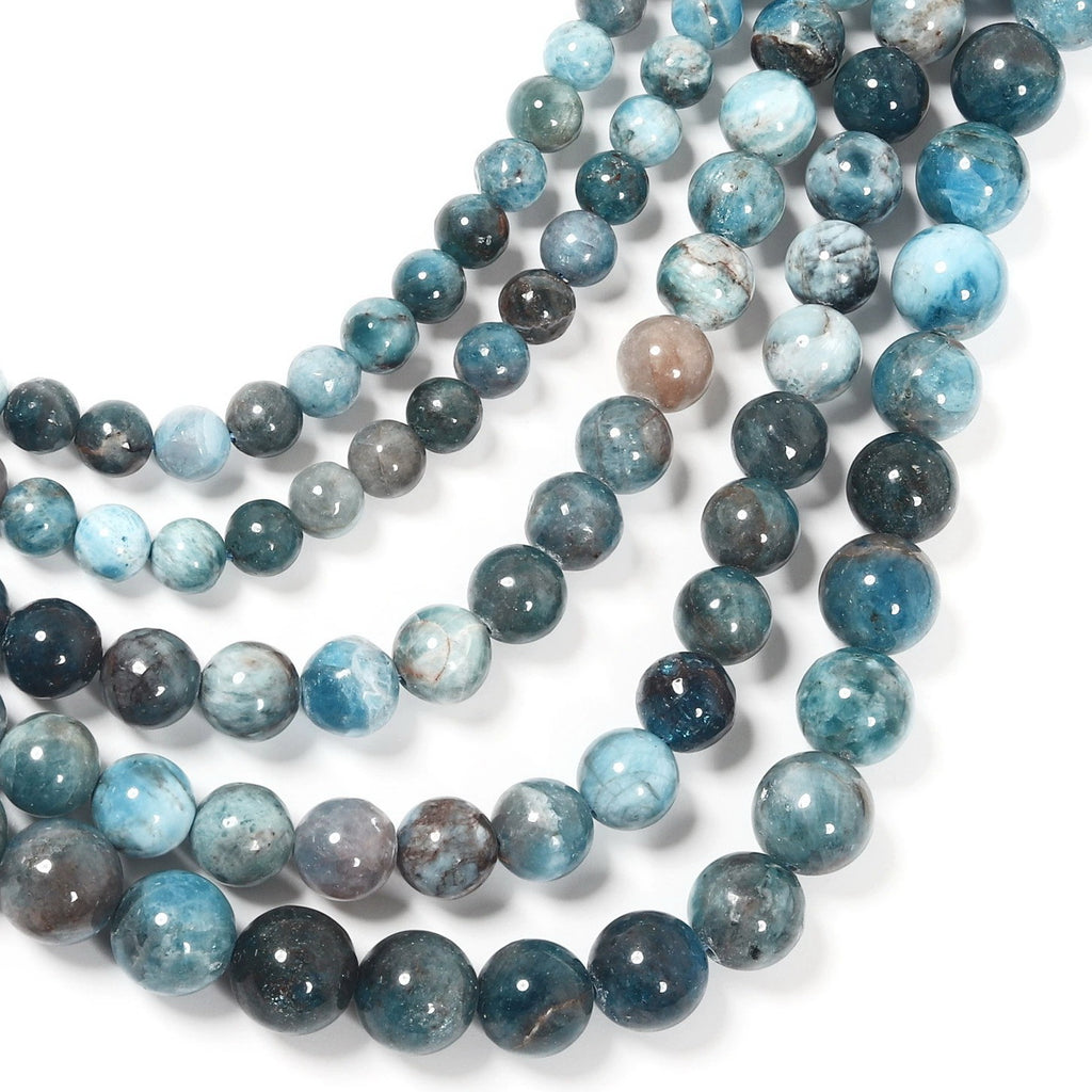 Malahill gemstone beads for jewelry making, sold per bag 5 strands inside, Apatite beads