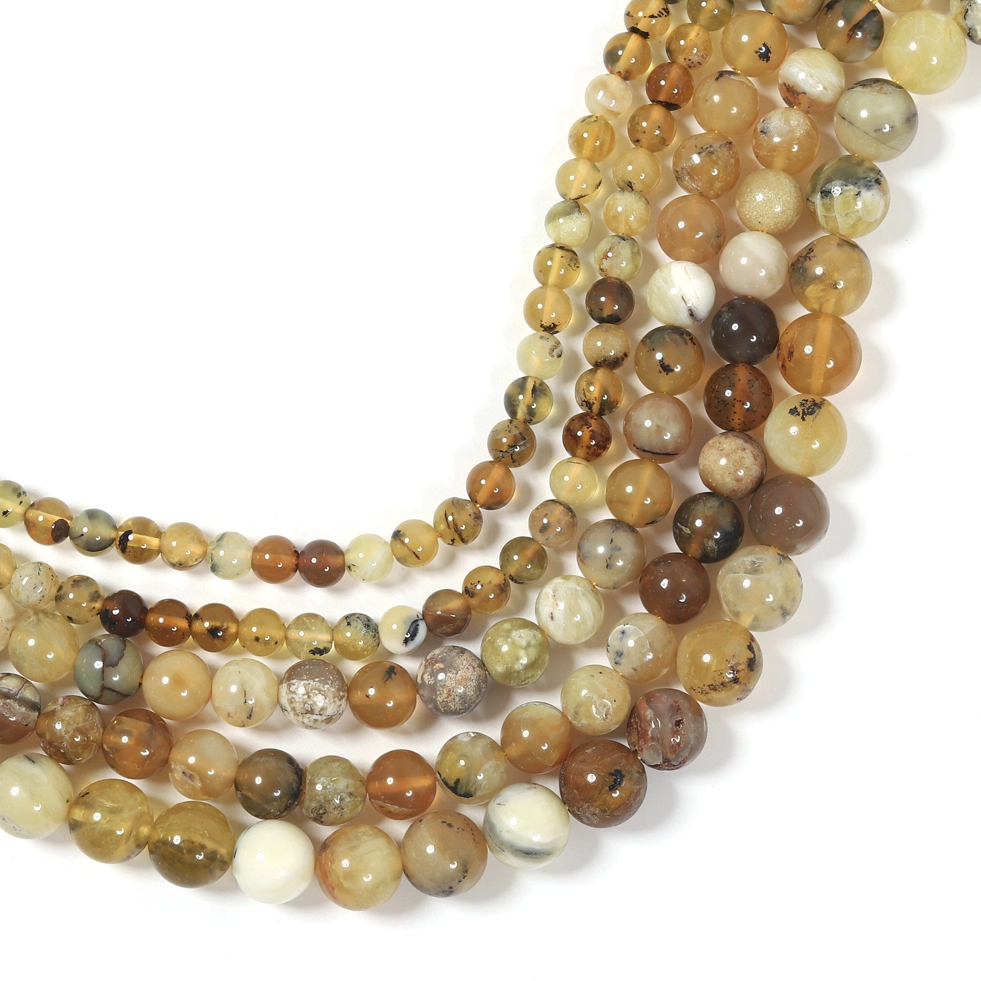 Malahill gemstone beads for jewelry making, sold per bag 5 strands inside, Yellow Opal beads