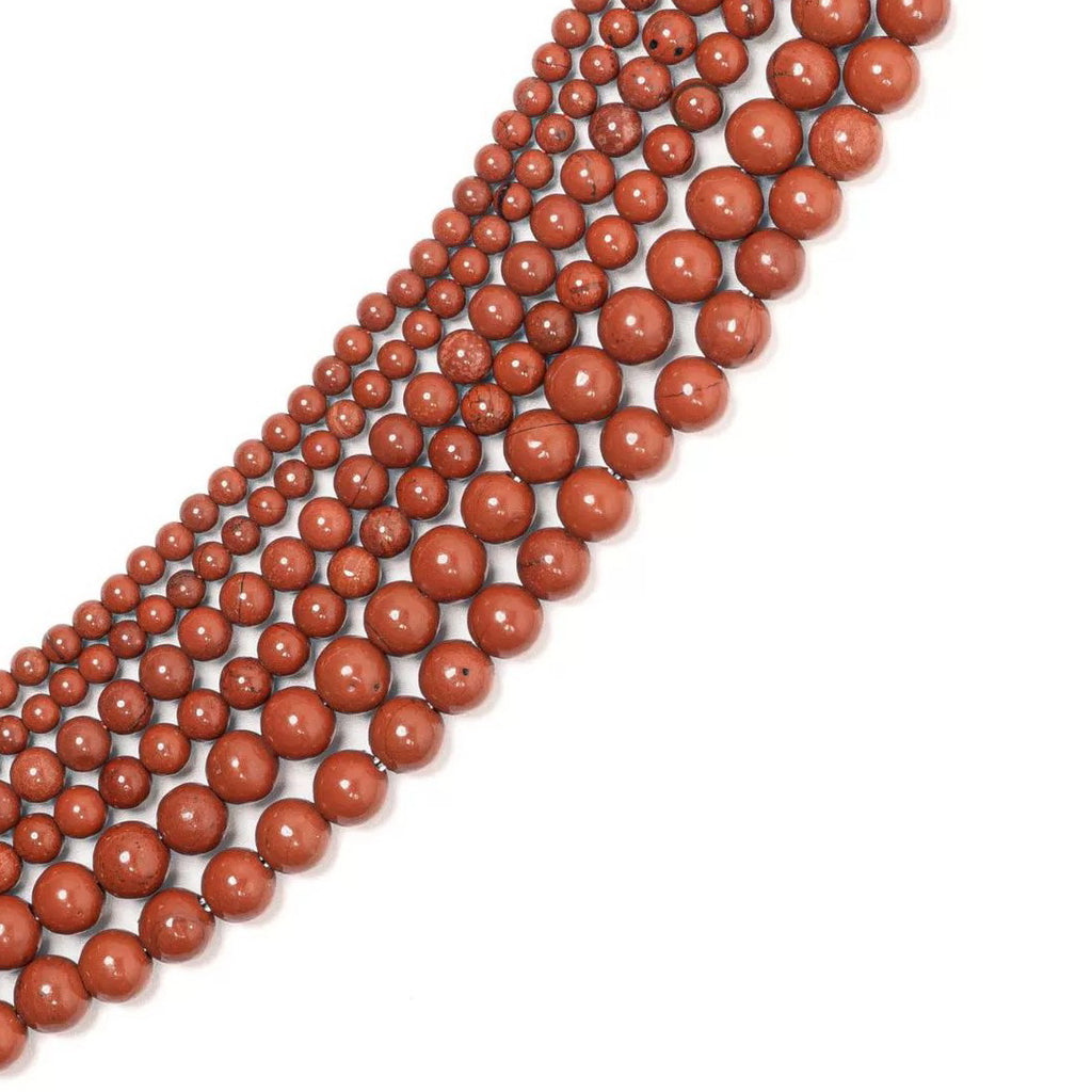 Malahill gemstone beads for jewelry making, sold per bag 5 strands inside, Red Jasper A beads