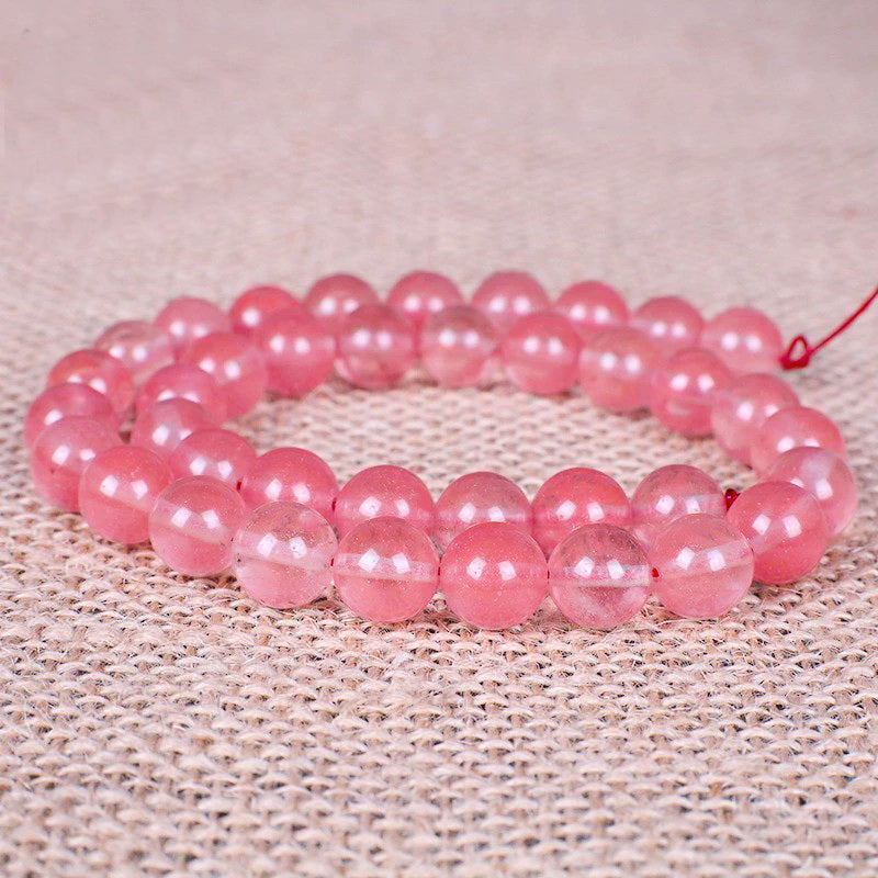Malahill gemstone beads for jewelry making, sold per bag 5 strands inside, Cherry Quartz Synthetic beads