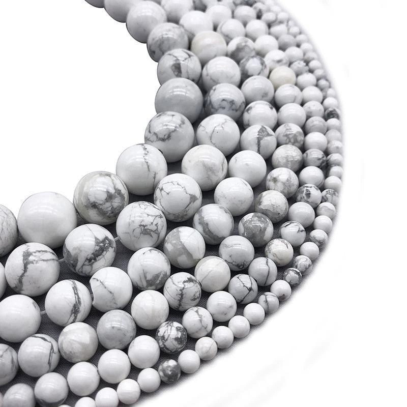 Malahill gemstone beads for jewelry making, sold per bag 5 strands inside, Howlite beads