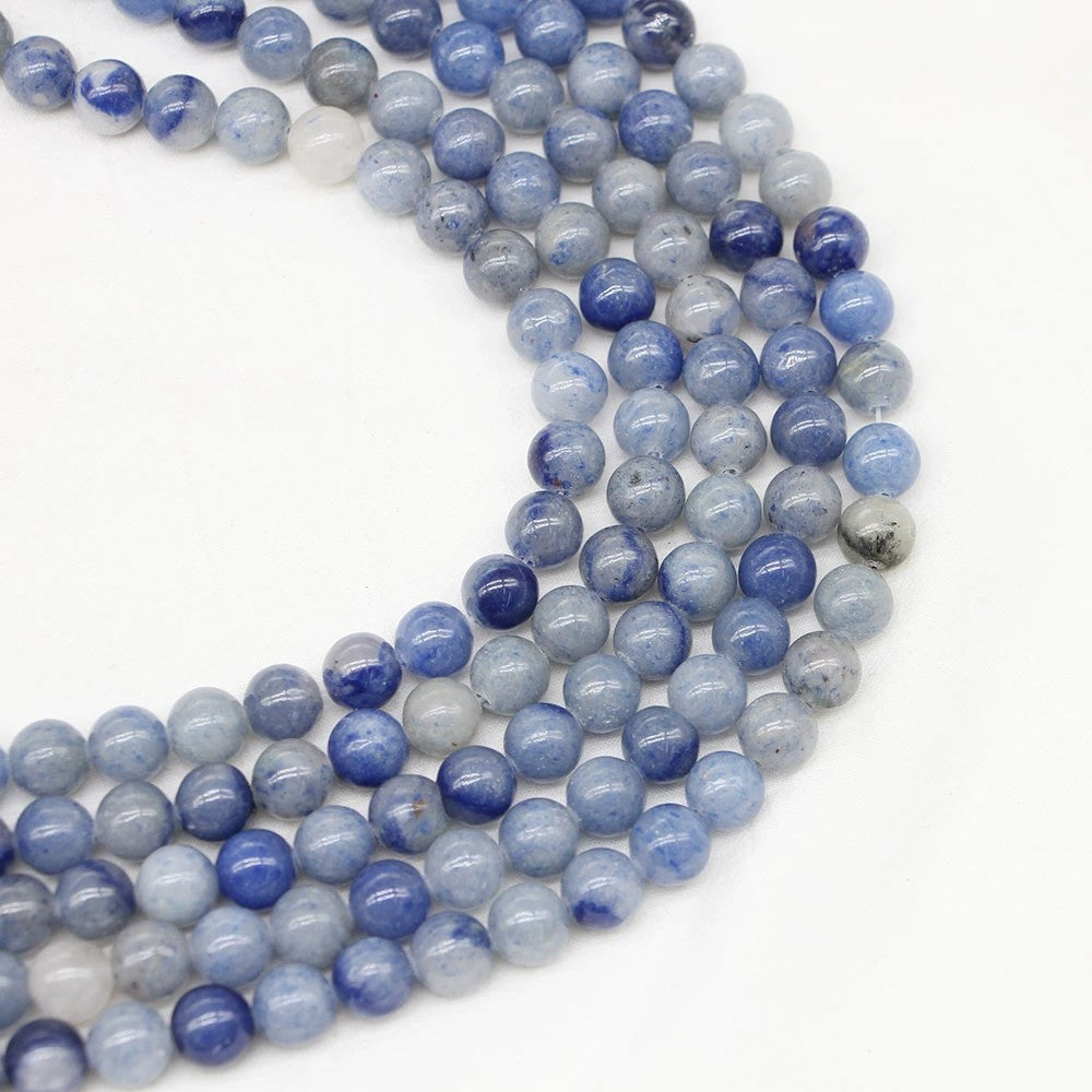 Malahill gemstone beads for jewelry making, sold per bag 5 strands inside, Blue Aventurine beads