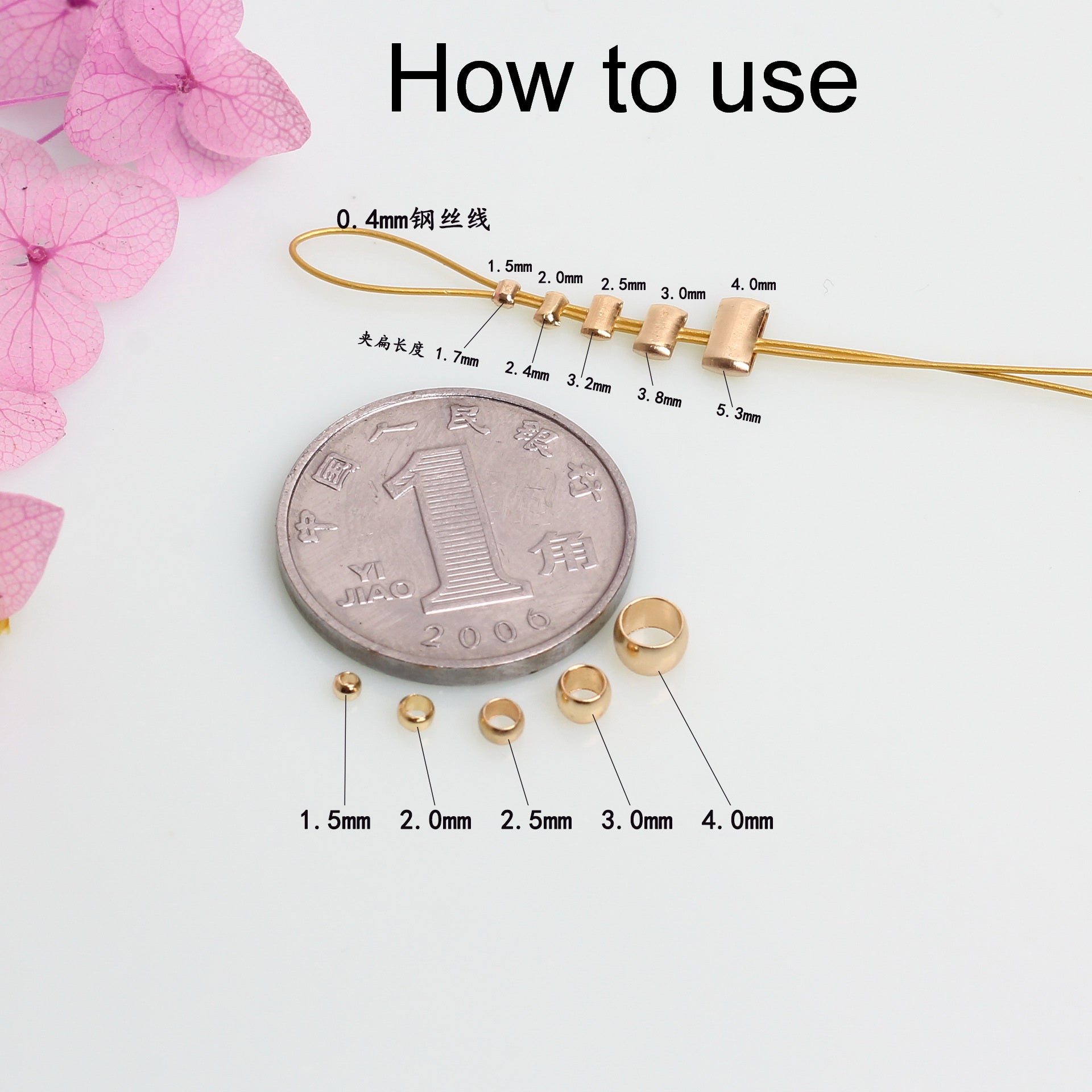 Malahill jewelry findings crimp beads for jewelry making, sold per box 2000 pieces inside