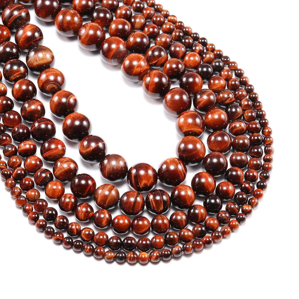 Malahill gemstone beads for jewelry making, sold per bag 5 strands inside, Red Tiger's Eye beads