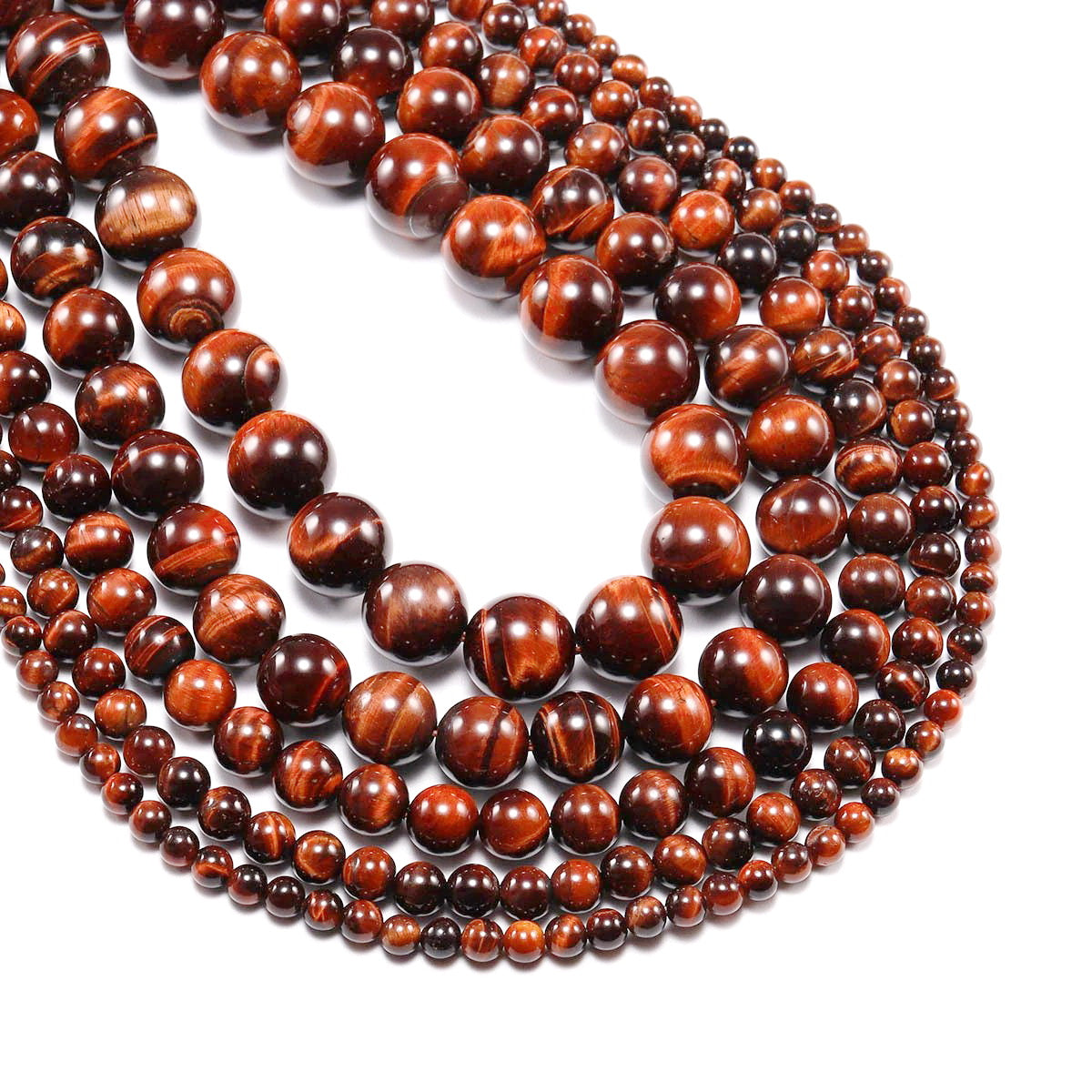 Malahill gemstone beads for jewelry making, sold per bag 5 strands inside, Red Tiger's Eye beads