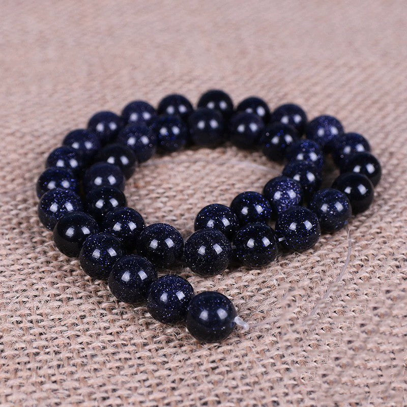 Malahill gemstone beads for jewelry making, sold per bag 5 strands inside, Blue Sand Stone beads