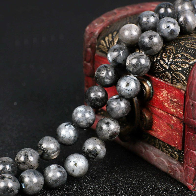 Malahill gemstone beads for jewelry making, sold per bag 5 strands inside, Larvikite beads