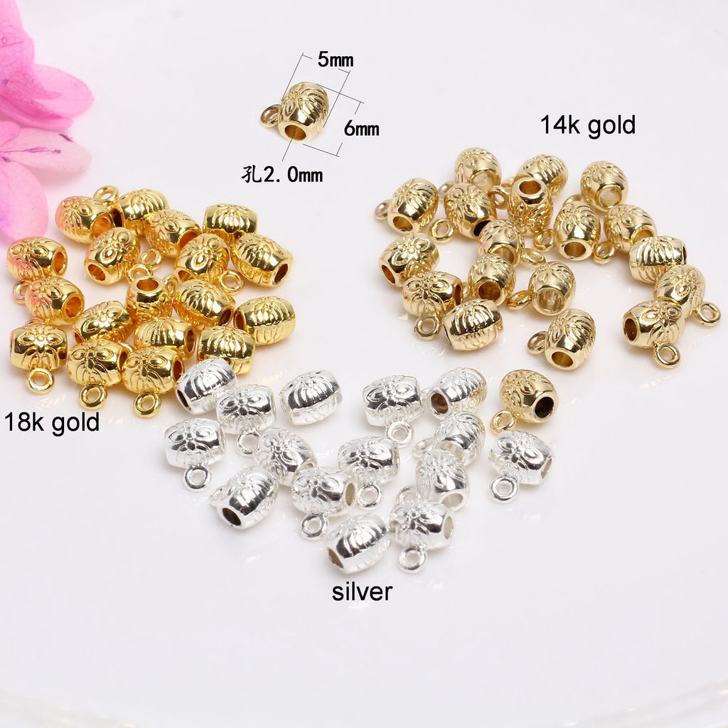 Malahill excellent quality jewelry findings 5*6mm bail for jewelry necklace bracelet making, sold 50 pieces per bag