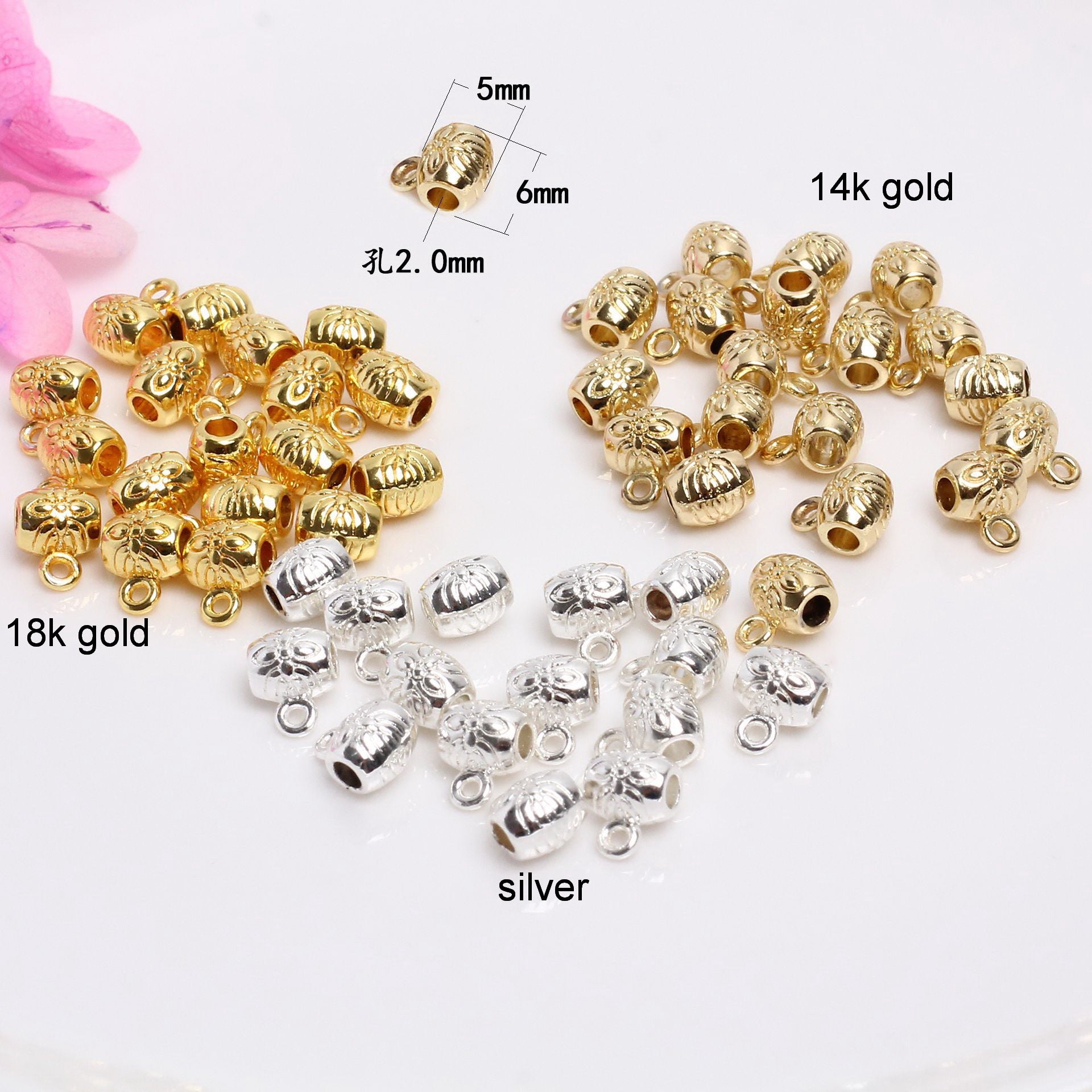 Malahill excellent quality jewelry findings 5*6mm bail for jewelry necklace bracelet making, sold 50 pieces per bag