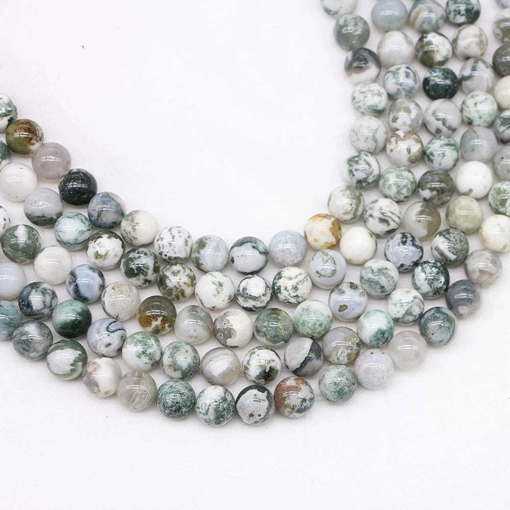 Malahill gemstone beads for jewelry making, sold per bag 5 strands inside, Tree Agate beads